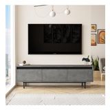 Robin Home Diego Tv Ünitesi Tv Sehpası Metal Ayaklı 160cm Beton-siyah Dg1-rl