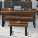 Robin Home Grand Ofis Sehpası Metal Ayaklı Barok