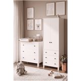 Robin Home Lena Bebek Çocuk Odası Takımı 3 Çekmece Şifonyer Gardrop Gardırop Beyaz