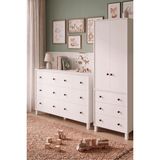 Robin Home Lena Bebek Çocuk Odası Takımı Geniş Şifonyer ve Gardrop Gardırop Elbise Dolabı Beyaz