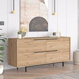 Robin Home Lidya Konsol 4 Kapaklı Metal Ayaklı 160cm Sepet