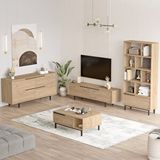 Robin Home Lidya Tv Ünitesi Orta Sehpa Konsol Kitaplık 4'lü Set Sepet - Kahverengi