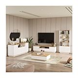 Robin Home Loft Tv Ünitesi Konsol Sehpa 4lü Set Beyaz
