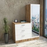 Robin Home Lyana Aynalı Şifonyer Gardırop Çam-Beyaz (483214904)