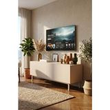 Robin Home Miami Tv Ünitesi Sehpası 2 Kapaklı Ahşap Ayaklı 120CM Kumsal - Bej