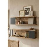 Robin Home Mutfak Rafı Duvar Rafı Kitaplık 2'li Set - Kahverengi