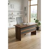 Robin Home Ofis Çalışma Masası Bilgisayar Masası Kahverengi-Gri - 140 cm - Barok - Antrasit