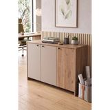 Robin Home Opus 120X40 cm Ofis Dolabı Klasör Dolabı Konsol Çok Amaçlı Dolap Sepet-Kumsal - Kahverengi