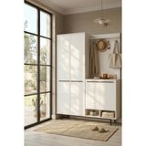Robin Home Rita Modern Tasarımlı Beyaz Portmanto Vestiyer Metal Ayaklı 195 cm Geniş Depolama Alanı - 010 - Beyaz