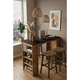 Robin Home Siyah-Çam Mutfak Masası Klasik Tasarım Suntalam Malzeme 120 Cm Genişlik 101 Cm Yükseklik