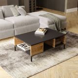Robin Home Troya Salon Metal Ayaklı Çam Orta Sehpa