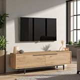 Robin Home Tv Ünitesi Sehpası Metal Ayaklı 160CM Sepet - Kahverengi