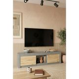 Robin Home Tv Ünitesi Tv Sehpası 160CM Keçe-Beton DG12 - Gri