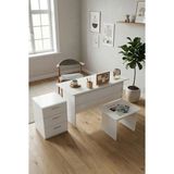 Robin Home Verona Abc Ofis Büro Masa Takımı Ofis Masası + Keson + Ofis Sehpası - Beyaz