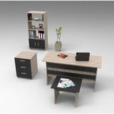 Robin Home Verona Abcd Ofis Büro Masa Takımı Masa + Sehpa + Keson + Kitaplık - Meşe