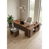 Robin Home Verona Abf Ofis Büro Seti Çalışma Masası Takımı Ceviz Renk Ahşap Malzeme 140 cm