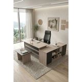 Robin Home Verona Abf Ofis Büro Seti Çalışma Masası Takımı - Meşe - Siyah