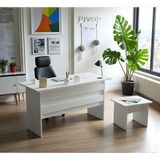 Robin Home Verona Ofis Büro Masa Takımı Ofis Masası Sehpa - Y: 74 cm D: 60 cm G: 140 cm - Beyaz