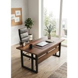 Robin Home Vivaldi A Ofis Çalışma Masası Metal Ayaklı Barok - Y: 73 cm D: 90 cm G: 180 cm - Kahverengi