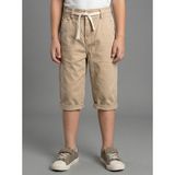 Robin Kids Erkek Çocuk Krem Gabardin Lastikli Kapri Pantolon - 7 - 8 Yaş