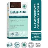Robin & Odin Organik Amonyaksız Kalıcı Saç Boyası / 5.73 Bakır Kahve - 5.73 Copper Brown