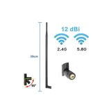 ROBİZ 12dbi 39cm Anten Rp Sma Erkek (DİŞİ) 2.4ghz 5.8ghz Dual Band Rf Gsm Wifi Sinyal Kuvvetlendirici