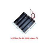 Robiz 18650 4lü Pil Kutusu Seri 4 Adet 14.8V Seri Lityum Lion Batarya Yuvası Mobil Güç Kaynağı Powerbank