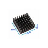ROBİZ 25mmx25mmx10mm Alüminyum Soğutucu Pasif Isı Emici Radyatör Peltier Led Elektronik Devre Entegre Vga Ram Memory Cpu Gpu Raspberry Pi