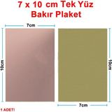 Robiz 7X10CM Tek Yüz Bakır Plaket Pcb Elektronik Baskı Devre Prototip Test Deney Deneme Kartı Fr4 Levha