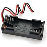 Robiz Aaa Pil Kutusu Yuvası Ince Küçük Tip 2 Adet 1.5V Pil Toplam 3V Plasitk Pil Tutucu 14CM Kablo Oyuncak Araba Robot