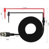 Robiz Bnc To Kanca Tip Test Ölçme Probu Osiloskop ve Sinyal Jeneratörü Probu 1 Metre 2.5A 50OHM Kırmızı