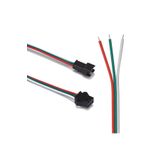 ROBİZ Erkek Dişi Bağlantı Soketi LED Konnektör Şerid Led RGBWS2812B WS2811 3 Pin JST SM 10cm Kablo Çifti