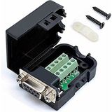 Robiz Kutulu Db9 To Dip Adaptör Dişi Terminal Soket 9 Pin D-Sub Seri Port RS232 RS485 Haberleşme Uart Dc 3V 5V Bilgisayar Modem Uydu Alıcı Gsm Firmware Güncelleme