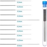 Robiz Nozül Temizleme Iğnesi 10 Adet 0.2mm 0.25MM 0.3mm 0.35MM 0.4mm 3D Yazıcı Nozzle Printer Crelity Ender 3 Ender 3 Pro Ender 3 V2 Anycubic Two Trees Bluer Sapphire Prusa