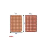 ROBİZ Proto 10x24 432 Adet Bakır Delik Prototip Deney Kartı 2.54mm Pertenaks 5x7cm Pertinaks Pcb