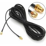 Robiz RG174 50 Ohm Koaksiyel Sma Erkek Dişi 10 Metre Kablo Rf Sinyal Uzatma Kablosu 0-6ghz Koeksiyel