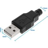 ROBİZ Usb 2.0 4 Pin Plastik Kapak Dıy Tip Elektronik Cihaz Usb Kutulu Usb Type A Erkek Soket
