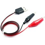 Robiz USB Krokodil Çevirici Kablo - 5V Kaynak Test Kablosu 60CM Max 2A