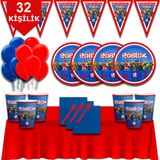 Roblox 32 Kişilik Doğum Günü Parti Süsleri Malzemeleri Seti