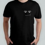 Roblox Man Face %100 Pamuklu Bisiklet Yaka T-Shirt Model - 1 - Siyah - XL