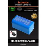 robo-mi Ecovacs Deebot Ozmo U2 3500mAh Robot Süpürge Bataryası - Sertifikalı Güvenlik, Gerçek Kapasite