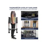 ROBO Paslanmaz Çelik Katlanır Merdiven 3.1 Metre