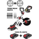 Robo Şarjlı Çim Biçme Makinesi Tırpan 88V
