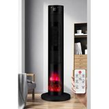 ROBO Şömineli Seramik Kule Tipi Dikey Isıtıcı, 2000W, Siyah, Kule, İç Mekan, Elektrikli, Seramik Isıtma, Uzaktan Kumandalı