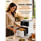 ROBO Trident T701 7 Litre XXL Buharlı Airfryer Beyaz