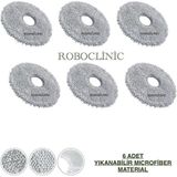 Roboclinic Dreame Bot L10s Ultra Robot Süpürge Uyumlu Yedek Mop Paspas Bezi 6 Adet