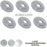 Roboclinic Dreame L10S Pro Ultra Heat Robot Süpürge Uyumlu Yedek Mop Paspas 6 Adet