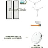 Roboclinic Dreame Vacuum Mop F9 Robot Süpürge Uyumlu Yedek Fırça, Hepa Filtre - 6 Parça