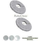 Roboclinic Roborock Qrevo C Pro Robot Süpürge Uyumlu Yedek Micro Fiber Mop Paspası -2 Adet - 1 Adet