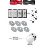 Roboclinic Roborock Qrevo Curvx Robot Süpürge Uyumlu Yedek Fırça, Hepa Filtre, Mop Paspas Seti -16 Parça - 1 Adet